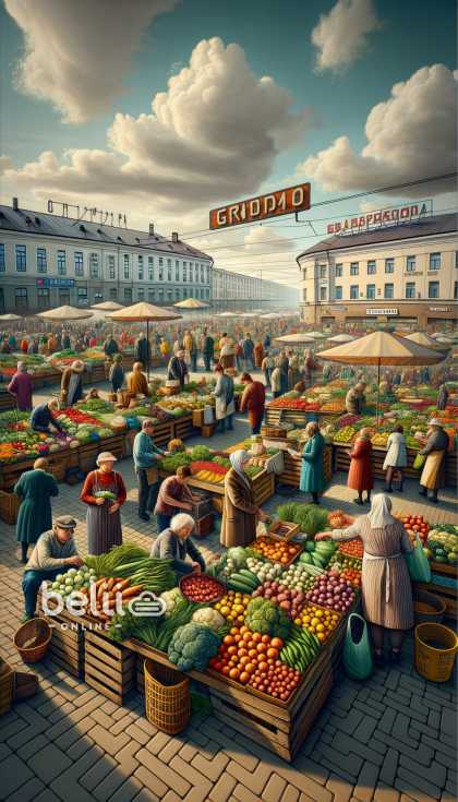 Овощной рынок в Гродно